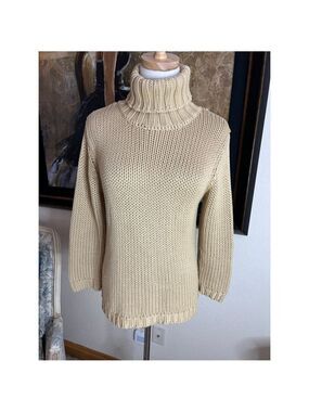 Women's Harold's Gold Beige Turtleneck Sweater M